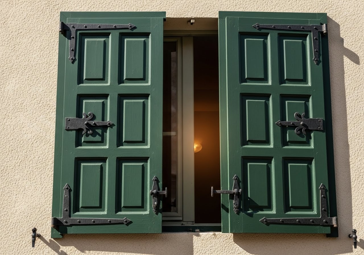 Volets en bois traditionnels